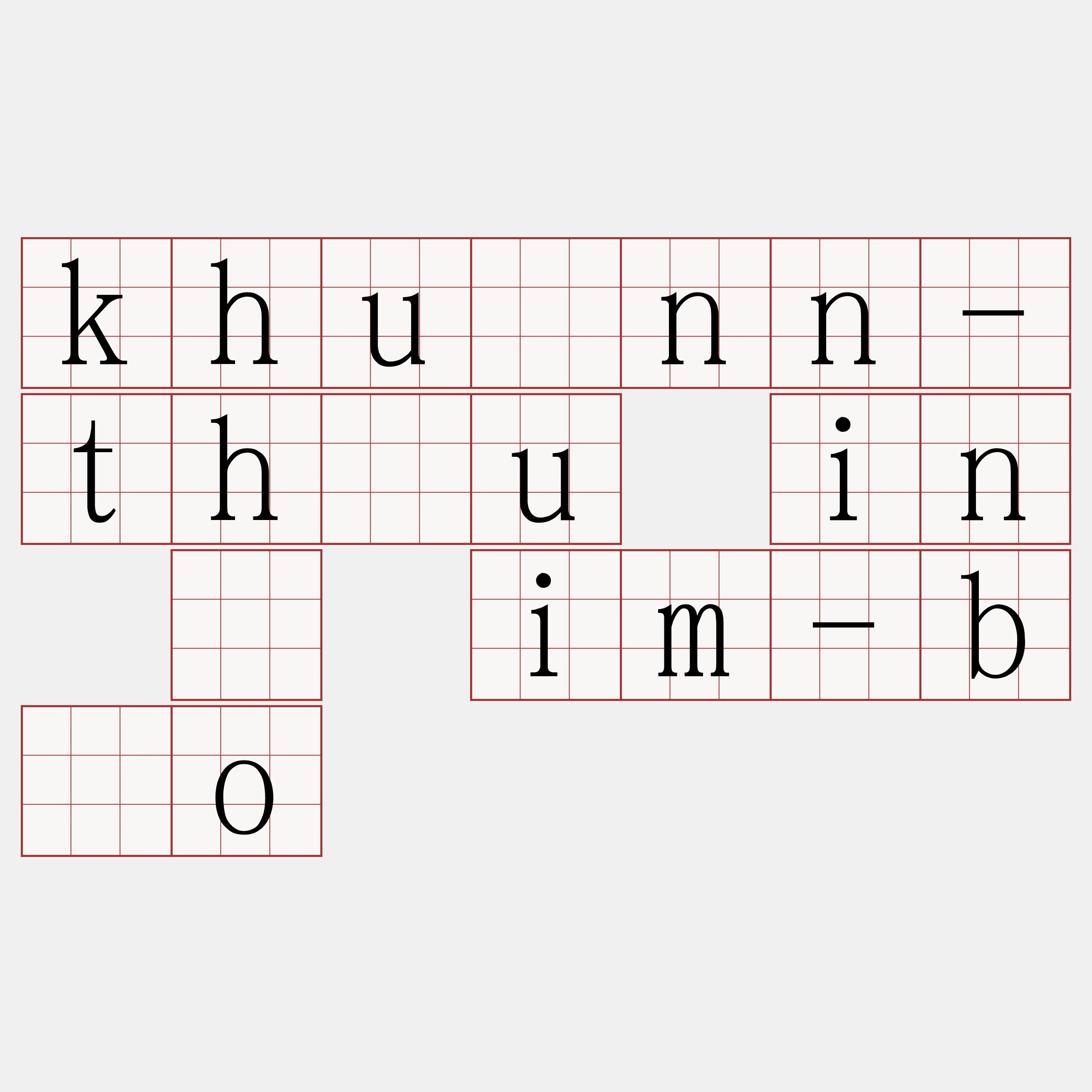 khuànn-thàu in ê im-bôo